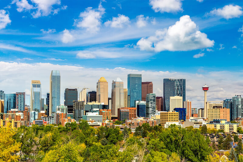 Cities in Alberta Include Calgary and Edmonton