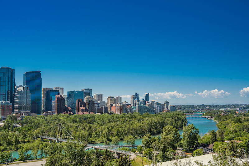 Downtown and Bow River Views from Crescent Heights