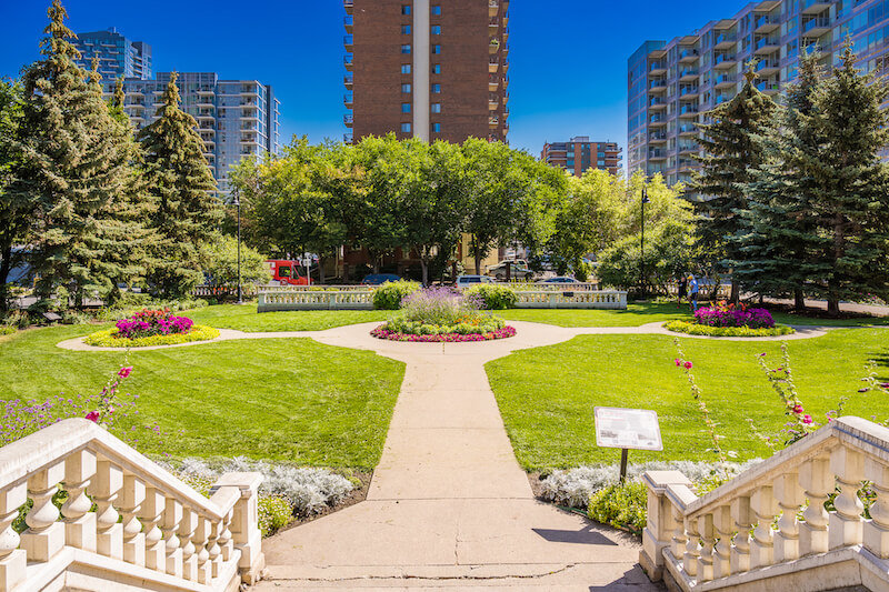 View From the Historic Lougheed House in the Beltline