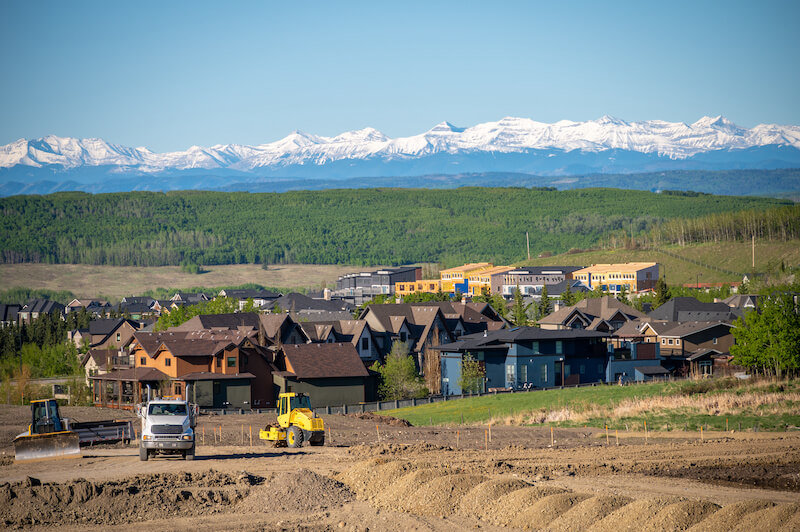 New Construction Neighbourhood in Development in Calgary