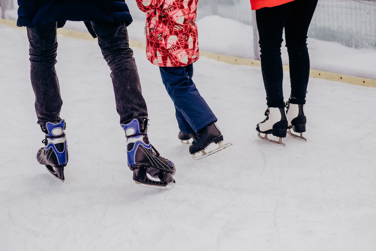 Outdoor Skating With Kids in Strathmore